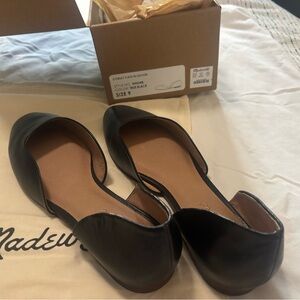 Madewell True Black D'Orsay Leather Flats